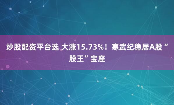 炒股配资平台选 大涨15.73%！寒武纪稳居A股“股王”宝座