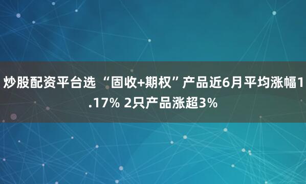 炒股配资平台选 “固收+期权”产品近6月平均涨幅1.17% 2只产品涨超3%