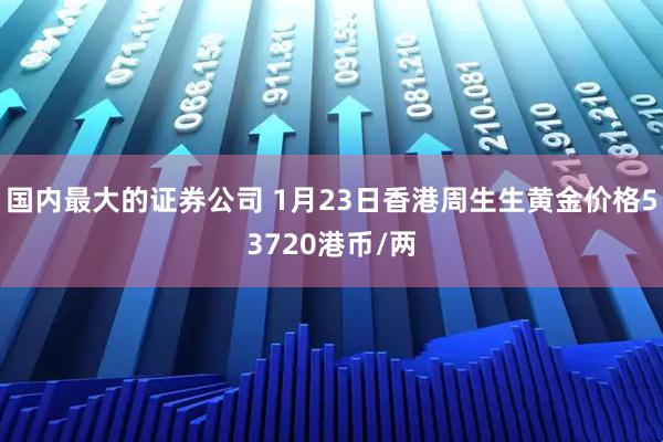 国内最大的证券公司 1月23日香港周生生黄金价格53720港币/两